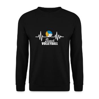 Beachvolleyball - Unisex Pullover - Schwarz - Vorne - Alina (178cm) & Michal (187cm)