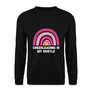 Cheerleading Is My Hustle Cheerleader Gymnast Chee - Unisex Pullover - Schwarz - Vorne - Alina (178cm) & Michal (187cm)
