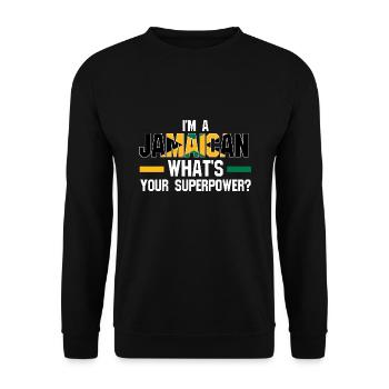 Jamaika Jamaikanische Flagge Jamaikanisches Gesche - Unisex Pullover - Schwarz - Vorne - Alina (178cm) & Michal (187cm)