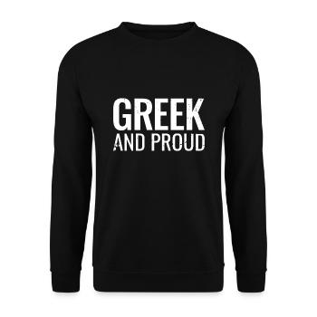 Grec et fière Grèce Grec Grec - Sweat-shirt Unisexe - noir - Devant - Alina (178cm) & Michal (187cm)