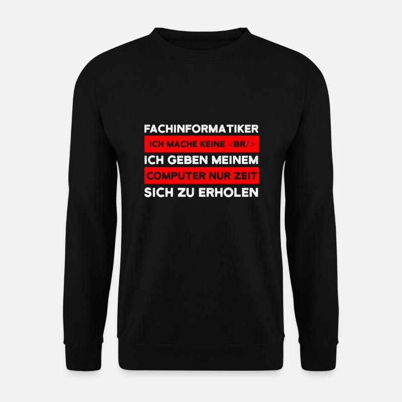 Fachinformatiker Beruf Coder Geschenk - Unisex Pullover - Schwarz