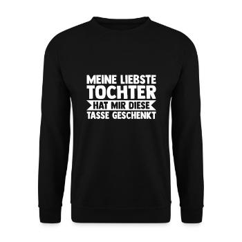 Tochter Familie Töchter Geschenk - Unisex Pullover - Schwarz - Vorne - Alina (178cm) & Michal (187cm)