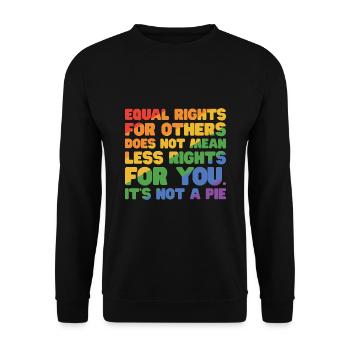Equal Rights For Others Does Not Mean Less Rights - Unisex Pullover - Schwarz - Vorne - Alina (178cm) & Michal (187cm)