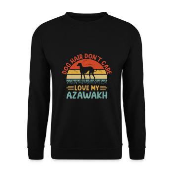 Azawakh Hundebesitzer Arabischer Windhund Tuareg Sloughi - Unisex Pullover - Schwarz - Vorne - Alina (178cm) & Michal (187cm)
