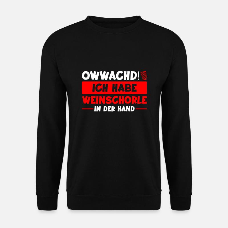 Schorle Pfälzer Pälzer Geschenk - Unisex Pullover - Schwarz