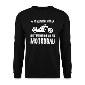 Motorrad - Unisex Pullover - Schwarz - Vorne - Alina (178cm) & Michal (187cm)