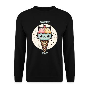 Kitty Cone Delight - Unisex Pullover - Schwarz - Vorne - Alina (178cm) & Michal (187cm)