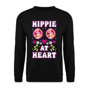 Love is my weapon, music is my religion. - Unisex Sweatshirt - black - Front - Alina (178cm) & Michal (187cm)