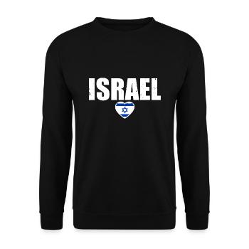 Israël Vintage Drapeau Israélien - Sweat-shirt Unisexe - noir - Devant - Alina (178cm) & Michal (187cm)
