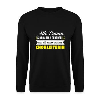 Chorleiterin Beruf Musiker Geschenk - Unisex Pullover - Schwarz - Vorne - Alina (178cm) & Michal (187cm)