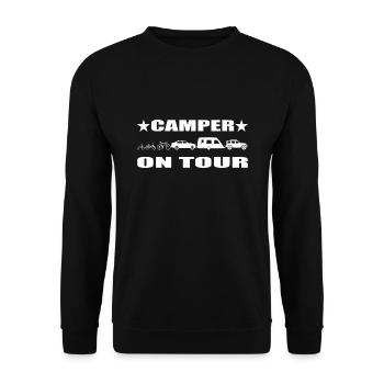 Camping - Unisex Pullover - Schwarz - Vorne - Alina (178cm) & Michal (187cm)