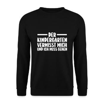 Kindergarten Erzieher Kita Erzieher Geschenk - Unisex Pullover - Schwarz - Vorne - Alina (178cm) & Michal (187cm)