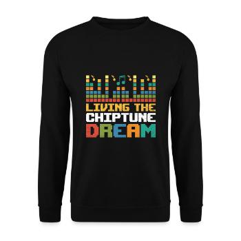 Chiptune Music Lover Groove to the Bleeps and Bloo - Unisex Sweatshirt - black - Front - Alina (178cm) & Michal (187cm)