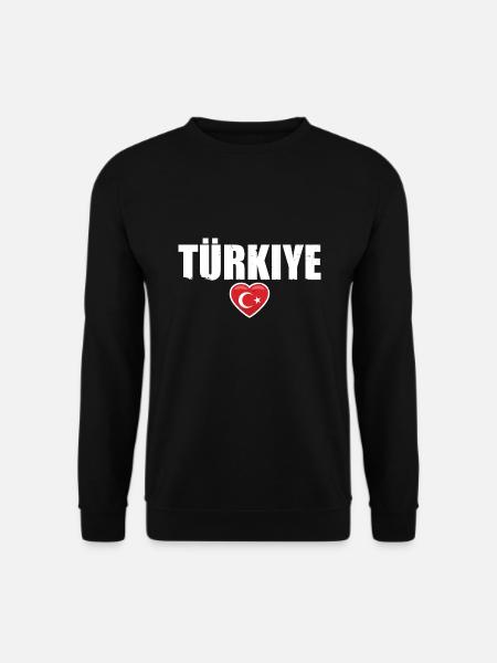 Türkiye Vintage Türkische Flagge Türk Türkei - Unisex Pullover - Schwarz