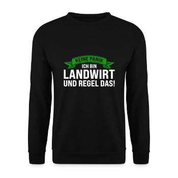 Landwirt Traktor Traktoren Geschenk - Unisex Pullover - Schwarz - Vorne - Alina (178cm) & Michal (187cm)