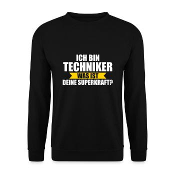 Techniker Beruf Technik Geschenk - Unisex Pullover - Schwarz - Vorne - Alina (178cm) & Michal (187cm)