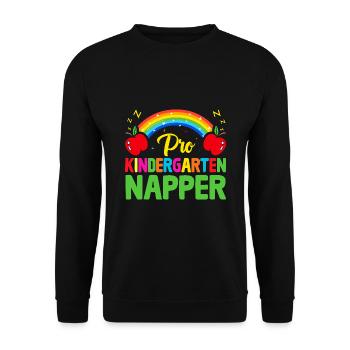 Pro Kindergarten Napper Schule Lehrer Schüler - Unisex Pullover - Schwarz - Vorne - Alina (178cm) & Michal (187cm)