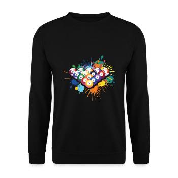 Billiard Evolution Snooker Pool Chalk Billiard Pla - Unisex Pullover - Schwarz - Vorne - Alina (178cm) & Michal (187cm)
