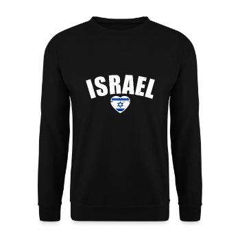 Israël Vintage Drapeau Israélien - Sweat-shirt Unisexe - noir - Devant - Alina (178cm) & Michal (187cm)