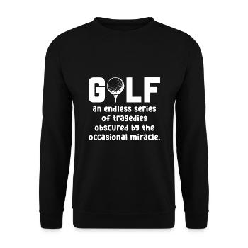 Golf An Endless Series Of Tragedies Golfing Golf P - Unisex Pullover - Schwarz - Vorne - Alina (178cm) & Michal (187cm)