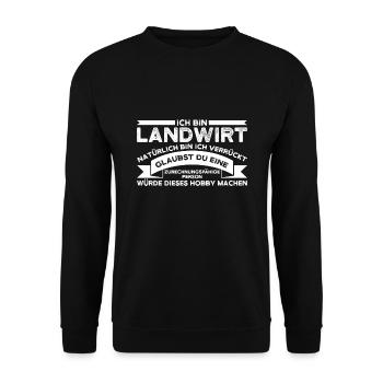 Landwirt Traktor Landwirte Geschenk - Unisex Pullover - Schwarz - Vorne - Alina (178cm) & Michal (187cm)