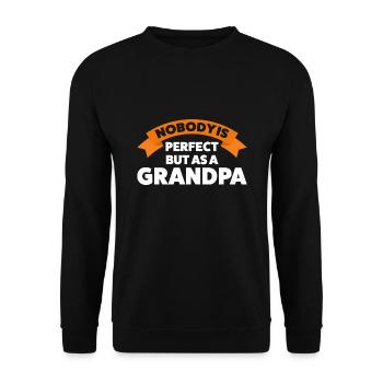 Großvater Großvater Großvater Geschenk - Unisex Pullover - Schwarz - Vorne - Alina (178cm) & Michal (187cm)