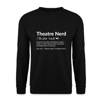 Theater Broadway Theater Geschenk - Unisex Pullover - Schwarz - Vorne - Alina (178cm) & Michal (187cm)