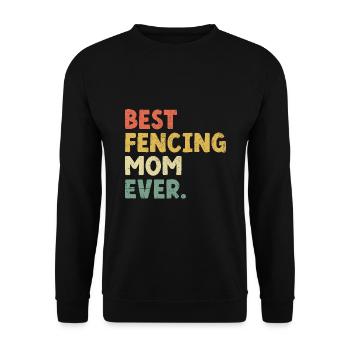 Beste Fechtmutter aller Zeiten Schwert Degen Fechter Mutter - Unisex Pullover - Schwarz - Vorne - Alina (178cm) & Michal (187cm)