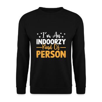 Je suis une personne d’intérieur Dictons pour - Sweat-shirt Unisexe - noir - Devant - Alina (178cm) & Michal (187cm)
