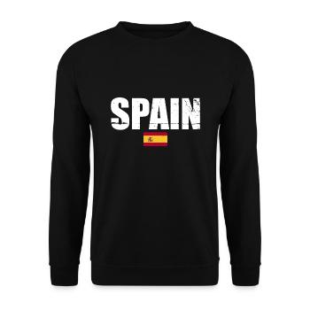 Espagne Espagne Vintage Drapeau espagnol - Sweat-shirt Unisexe - noir - Devant - Alina (178cm) & Michal (187cm)