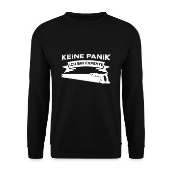 Dachdecker Beruf Dachdeckerei Geschenk - Unisex Pullover - Schwarz - Vorne - Alina (178cm) & Michal (187cm)