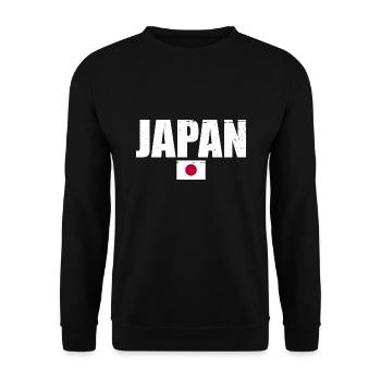 Japan Japanische Flagge Japaner - Unisex Pullover - Schwarz - Vorne - Alina (178cm) & Michal (187cm)