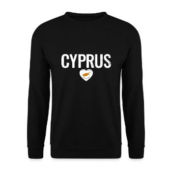Zypern Zyprische Flagge Zyprer - Unisex Pullover - Schwarz - Vorne - Alina (178cm) & Michal (187cm)
