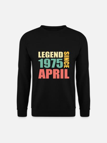 48e anniversaire Avril Né en 1975 Idée cadeau - Sweat-shirt Unisexe - noir