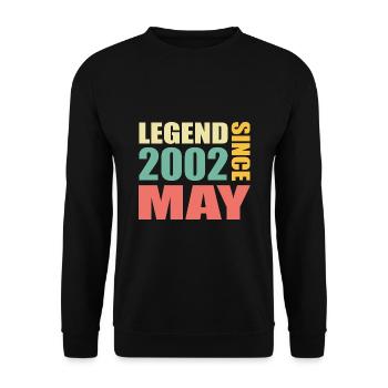 21e anniversaire May Born 2002 Idée cadeau - Sweat-shirt Unisexe - noir - Devant - Alina (178cm) & Michal (187cm)