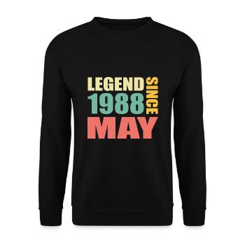 35e anniversaire mai millésime 1988 Idée cadeau - Sweat-shirt Unisexe - noir - Devant - Alina (178cm) & Michal (187cm)