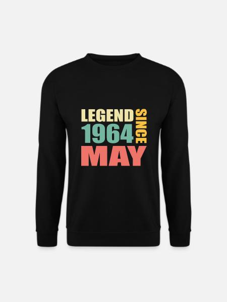 59th Birthday May Vintage 1964 Gift Idea - Unisex Sweatshirt - black