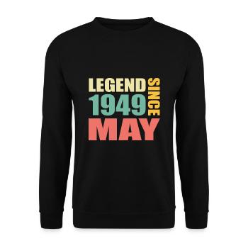 74e anniversaire mai millésime 1949 Idée cadeau - Sweat-shirt Unisexe - noir - Devant - Alina (178cm) & Michal (187cm)