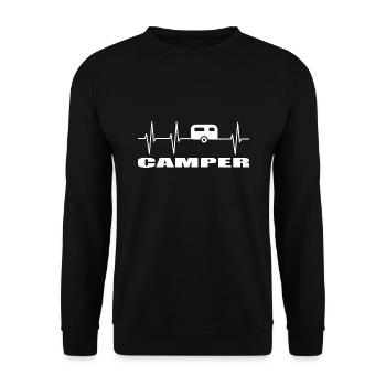 Camping - Unisex Pullover - Schwarz - Vorne - Alina (178cm) & Michal (187cm)