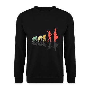 Corps de tambours évolution fanfare tambour musique Perc - Sweat-shirt Unisexe - noir - Devant - Alina (178cm) & Michal (187cm)