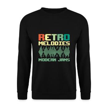 Chiptune Music Lover Groove to the Bleeps and Bloo - Unisex Sweatshirt - black - Front - Alina (178cm) & Michal (187cm)