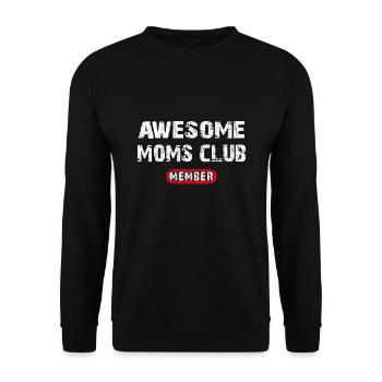 Awesome Moms Club best mom in the world - Unisex Sweatshirt - black - Front - Alina (178cm) & Michal (187cm)