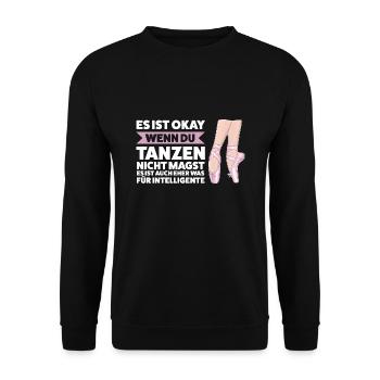 Ballerina Mädchen Balletttänzerin Geschenk - Unisex Pullover - Schwarz - Vorne - Alina (178cm) & Michal (187cm)