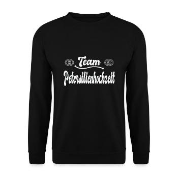 12,5. Hochzeitstag Ehe 12,5 Jahre Ehe Geschenk - Unisex Pullover - Schwarz - Vorne - Alina (178cm) & Michal (187cm)