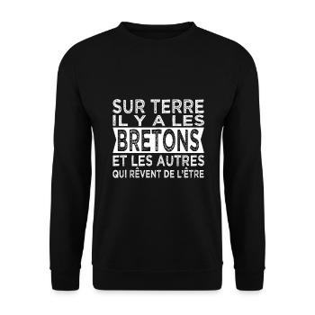 les Bretons et les autres Humour Bretagne - Sweat-shirt Unisexe - noir - Devant - Alina (178cm) & Michal (187cm)