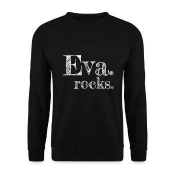 Eva, Alabama rocks - Text design with city names - Unisex Sweatshirt - black - Front - Alina (178cm) & Michal (187cm)