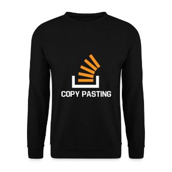 Copy Pasting Programming Coder Software Developer - Unisex Pullover - Schwarz - Vorne - Alina (178cm) & Michal (187cm)