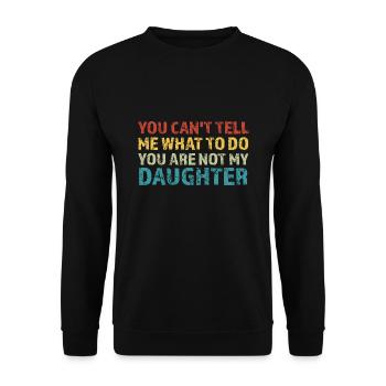 Vater, Vater, Vater Geschenk - Unisex Pullover - Schwarz - Vorne - Alina (178cm) & Michal (187cm)