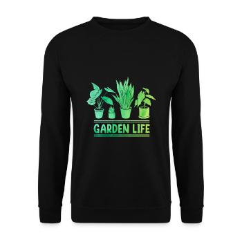 Garden Life Gardener Horticulturist Gardening Land - Unisex Pullover - Schwarz - Vorne - Alina (178cm) & Michal (187cm)