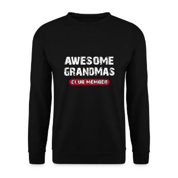 Awesome Grandma's Best Grannies - Unisex Sweatshirt - black - Front - Alina (178cm) & Michal (187cm)